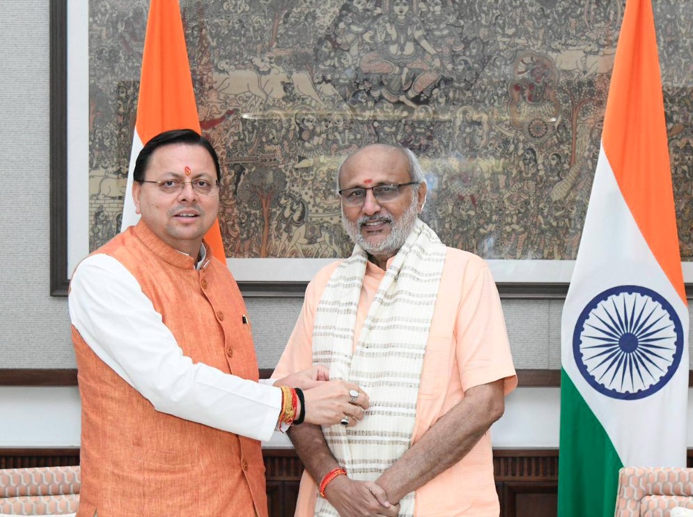 सीएम धामी ने उपराष्ट्रपति सी पी राधाकृष्णन से की शिष्टाचार भेंट